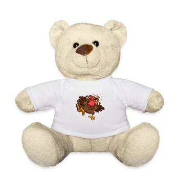 Erschrockener Truthahn verschlingt - Teddy - Weiß - Vorne