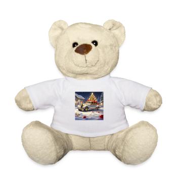 OLDTIMER IM SCHNEE ZU WEIHNACHTEN - Teddy - Weiß - Vorne