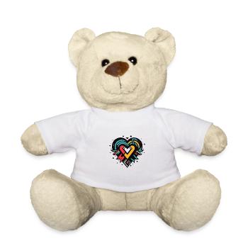 Modern Heart - Teddy Bear - white - Front
