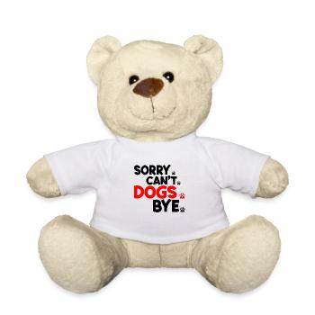 Dogs Lover Vintage Sorry Can't Dogs Bye - Nounours - blanc - Devant