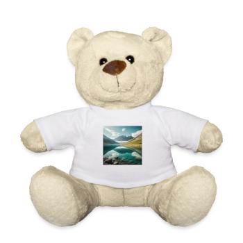 Mountain lake with beautiful reflection - Teddy Bear - white - Front