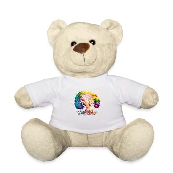 Lebensbaum Baum des Lebens Meditation Yoga - Teddy - Weiß - Vorne