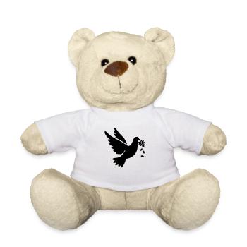 Friedenstaube gegen Krieg für Frieden - Teddy - Weiß - Vorne