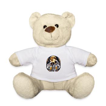 Astronaut / Weltall / Raumschiff / Mond / Weltraum - Teddy - Weiß - Vorne