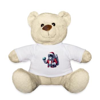 Idée cadeau Père Noël astronaute - Nounours - blanc - Devant