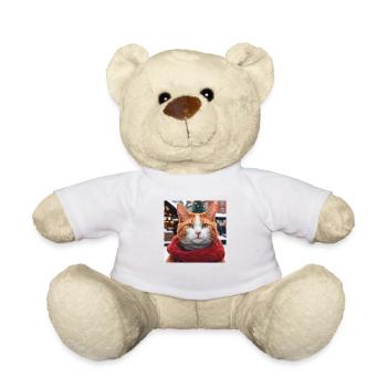 Chat de voyage #6 (Édition des Fêtes) - Nounours - blanc - Devant