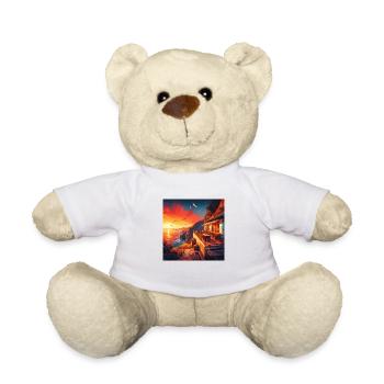 Ein Café im Sonnenuntergang am Rande der Welt - Teddy - Weiß - Vorne