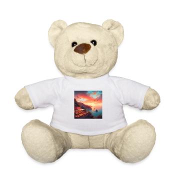 Ein Café im Sonnenuntergang am Rande der Welt - Teddy - Weiß - Vorne