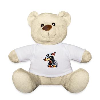 Chien doberman Dresseur de doberman Chiot Doberman - Nounours - blanc - Devant