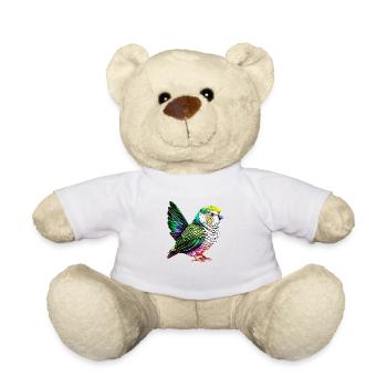 Budgie Bird Bird Owner Cockatiel - Teddy Bear - white - Front