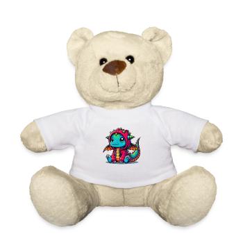 Babydrachen mit Hoddie - Teddy - Weiß - Vorne