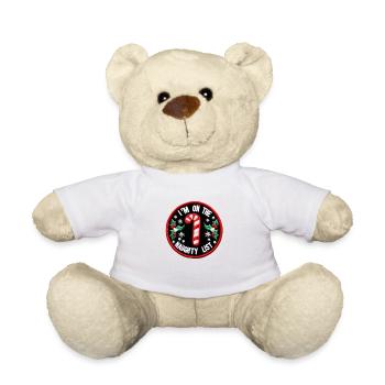 I'm On The Naughty List - Teddy Bear - white - Front