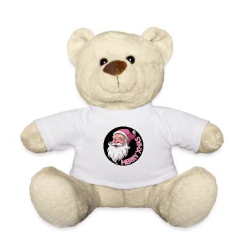 Joyeux Pinkmas rose Noël Noël joyeux Noël - Nounours - blanc - Devant