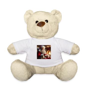 Der Weihnachtsmann bekommt Milch und Kekse - Teddy - Weiß - Vorne