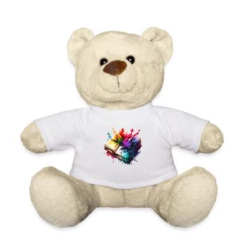 Book Reading Books Reader Gift Book Lover - Teddy Bear - white - Front
