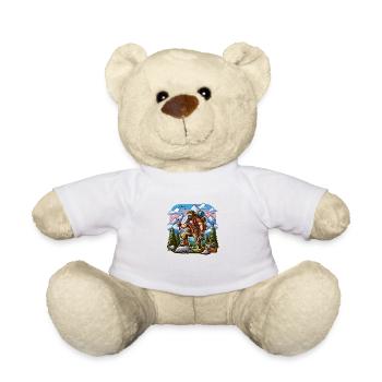 Randonneurs dans la nature, soif d’aventure et de liberté - Nounours - blanc - Devant