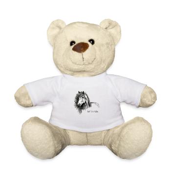 Pferdeportrait in schwarz-weiß - Teddy - Weiß - Vorne