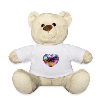 Club Disco Herz - Teddy - Weiß - Vorne