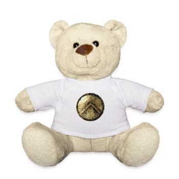 Bouclier standard spartiate en bronze Grèce antique - Nounours - blanc - Devant