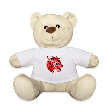 Fantasy Dragon Anime Dragon Head Mythical reptile - Teddy Bear - white - Front