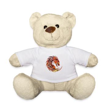 Fantasy Dragon Anime Dragon Head Mythical reptile - Teddy Bear - white - Front