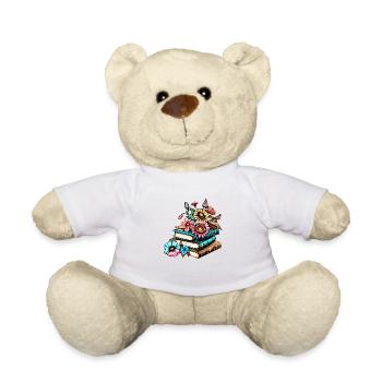 Lecteur cadeau livre livres amateurs de livres de lecture - Nounours - blanc - Devant