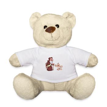 Father Time With New Years Baby - Teddy Bear - white - Front
