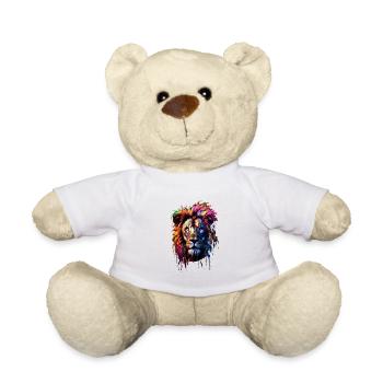 Rainbow Lion - Teddy Bear - white - Front