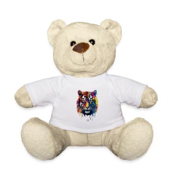 Rainbow Tiger - Teddy Bear - white - Front