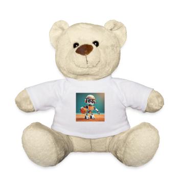 cute little orange futuristic vintage robot – play - Teddy Bear - white - Front