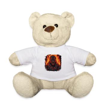 cadeau d’anniversaire règne animal dos argenté nature - Nounours - blanc - Devant