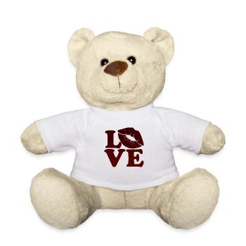 Love me Valentine Happy Valentines Valentines - Teddy Bear - white - Front