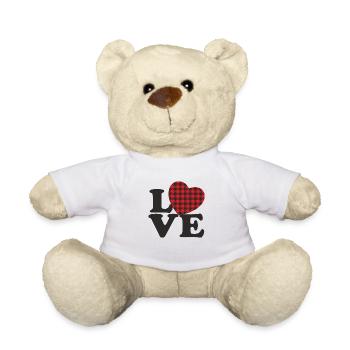 Love me Valentine Happy Valentines Valentines - Teddy Bear - white - Front