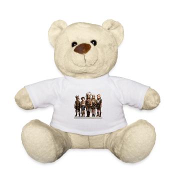 Indians and squaw as carnival costumes - Teddy Bear - white - Front