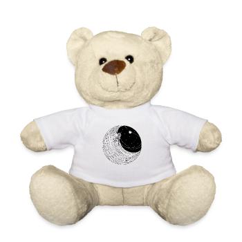 Climber on the moon with stars - Teddy Bear - white - Front
