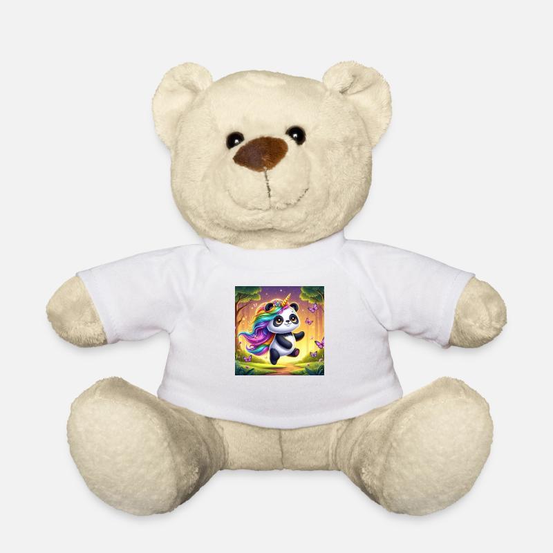 Panda licorne - Nounours - blanc