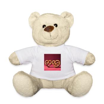 Brezel Herz - Teddy - Weiß - Vorne