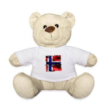 Norway Norway Flag Scandinavia Norden Tor Viking - Teddy Bear - white - Front