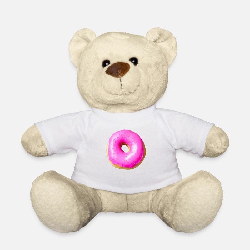 Beignet rose - Nounours - blanc