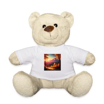 Sunset on the forest - Teddy Bear - white - Front