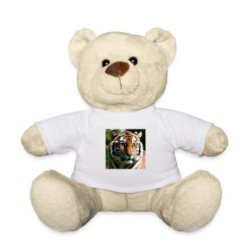 Tiger Motiv, Tigerblick - Teddy - Weiß - Vorne