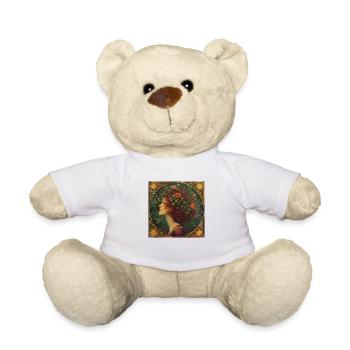 Junges Mädchen mit Blumenkranz - Teddy - Weiß - Vorne