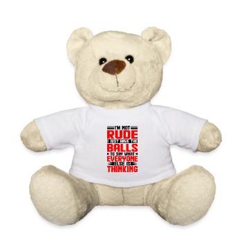 Les couilles pour dire ce que tout le monde pense 1 - Nounours - blanc - Devant