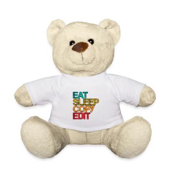 Manger Dormir Copier Modifier 3 - Nounours - blanc - Devant
