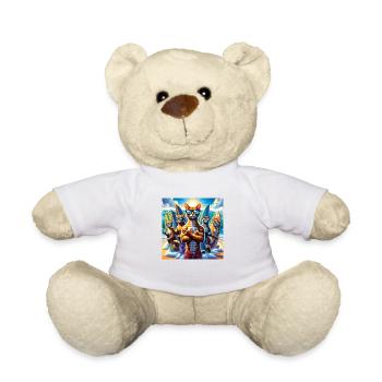 Gato Loco Katzenbande CatDudes Surf CoolCats Surfe - Teddy - Weiß - Vorne