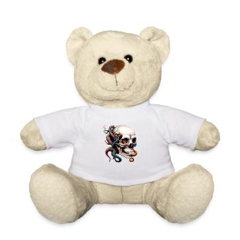 Verwandlung der Menschheit in schlangenförmige Wachsamkeit!" - Teddy - Weiß - Vorne