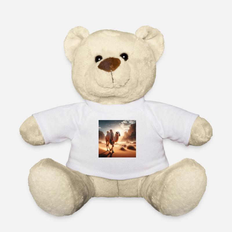 true camel in a desert A4 - Nounours - blanc