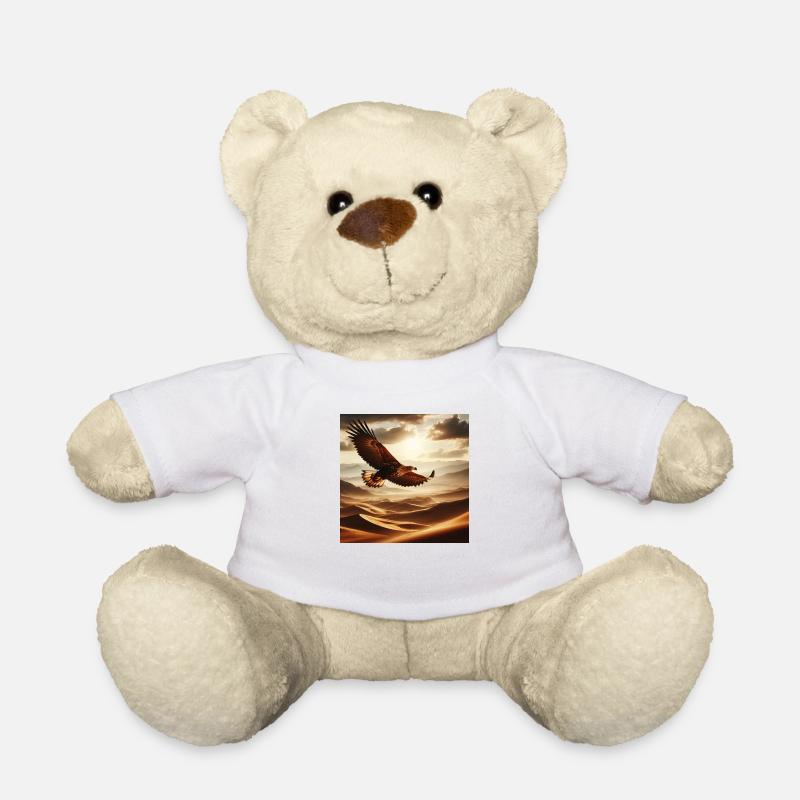A majestic eagle soaring above the desert C - Nounours - blanc