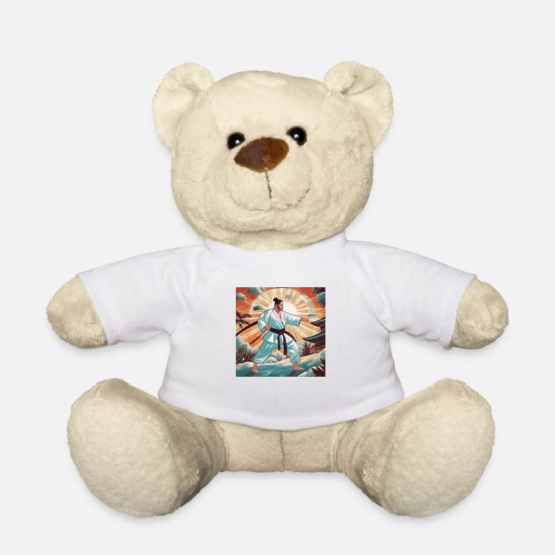 Oi Tsuki. Karate. - Teddy Bear - white