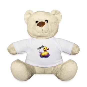 Gummiente / Badeente / Wasser / Badewanne - Teddy - Weiß - Vorne